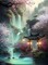 Waterfall Landscape Diamond Art Kits for Adult,Flower Gazebo Diamond Painting Kits,Full Drill Paint with Diamond Dot Gem Art Painting for Home Decor